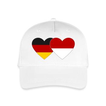 Allemagne Monaco Drapeau Coeur - Casquette de baseball bio Enfant - blanc - Devant