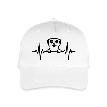Illustration du battement de cœur de Suricate - Casquette de baseball bio Enfant - blanc - Devant