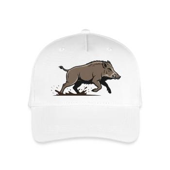 Boar Racing Attack Hunting - Organic Kids’ Baseball Cap - white - Front