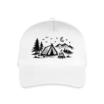 Camping Zelt - Kinder Bio Basecap - Weiß - Vorne