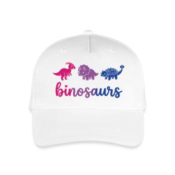 Pride Month LGBTQ - Binosaur - Organic Kids’ Baseball Cap - white - Front