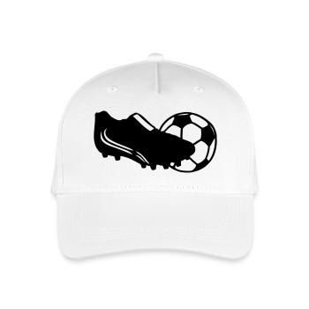 fussball+schuh - Kinder Bio Basecap - Weiß - Vorne