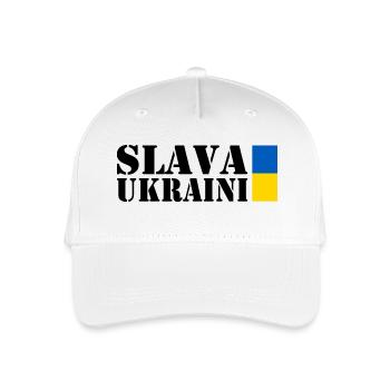 Slava ukraini - Organic Kids’ Baseball Cap - white - Front