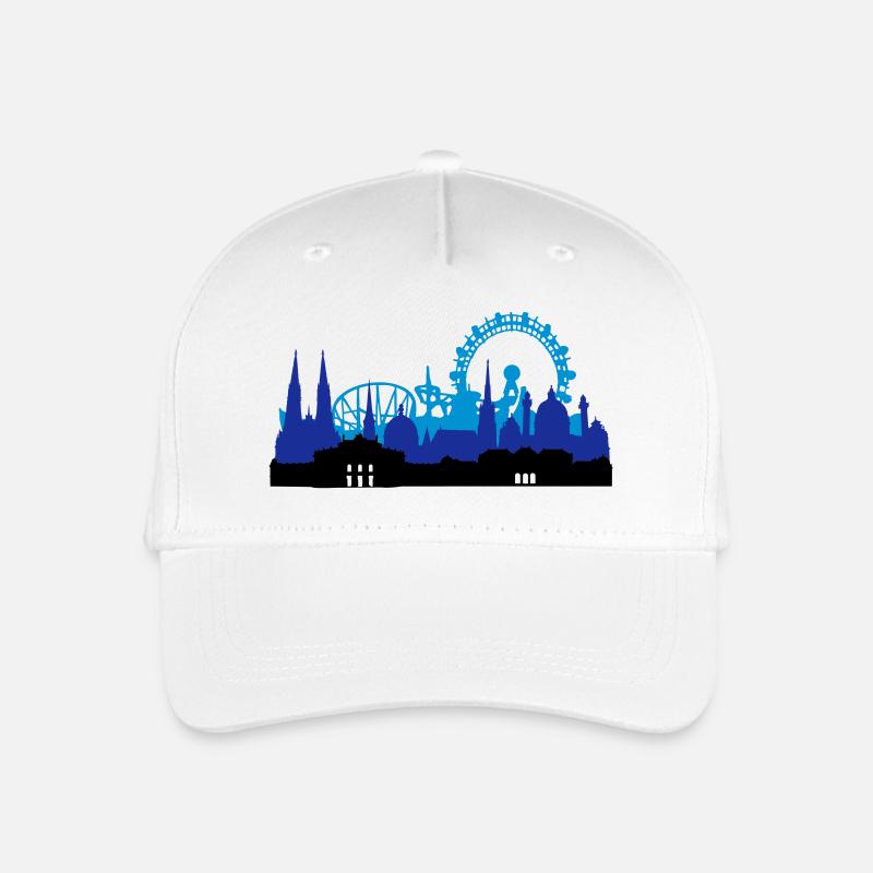 Wien Skyline - Kinder Bio Basecap - Weiß