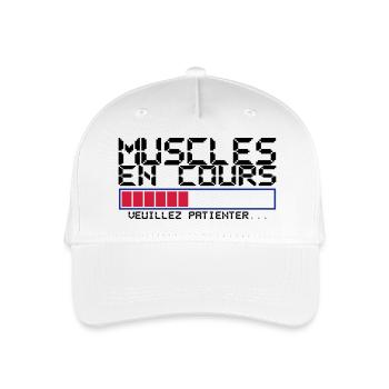 muscles en cours citation - Casquette de baseball bio Enfant - blanc - Devant
