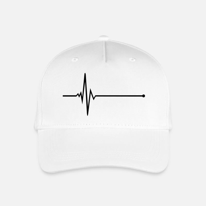 Puls - Pulslinie - Frequenz - Kinder Bio Basecap - Weiß