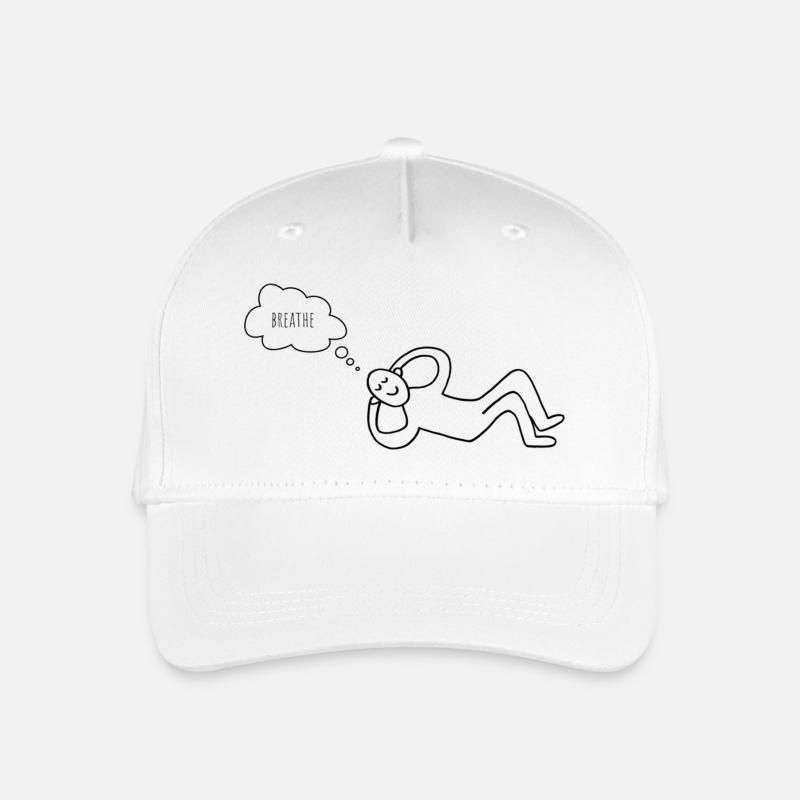 Meditation Guy - Organic Kids’ Baseball Cap - white