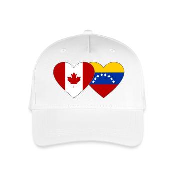 Kanada Venezuela Flagge Herz - Kinder Bio Basecap - Weiß - Vorne