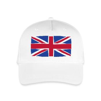 Grunge Union Jack Flag Art - Organic Kids’ Baseball Cap - white - Front