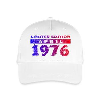50. Geburtstag Limited Edition 04/1976 - Kinder Bio Basecap - Weiß - Vorne