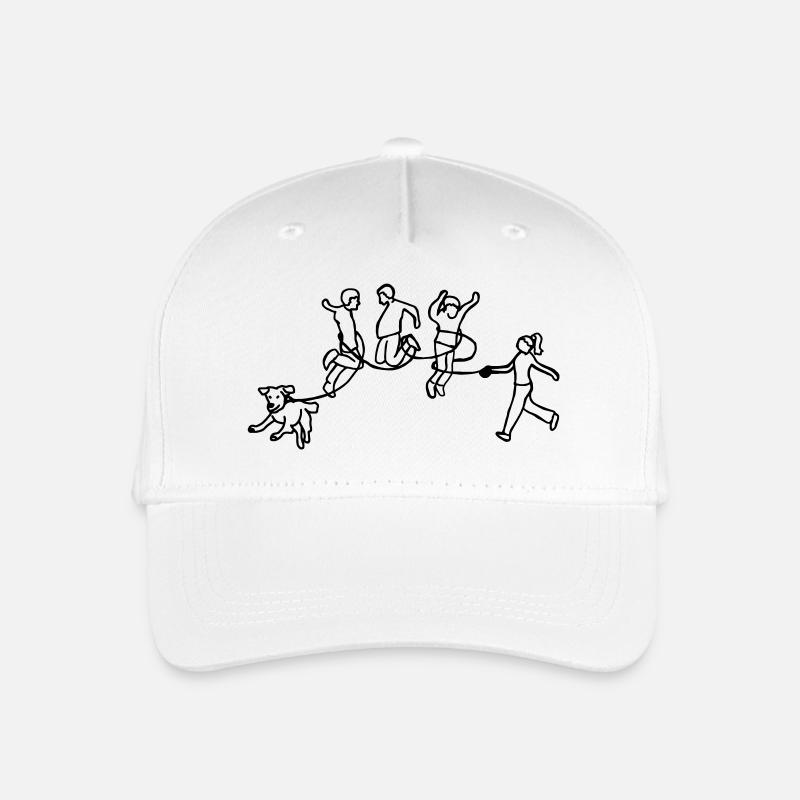 wir gehen gassi hund hunde - Kinder Bio Basecap - Weiß