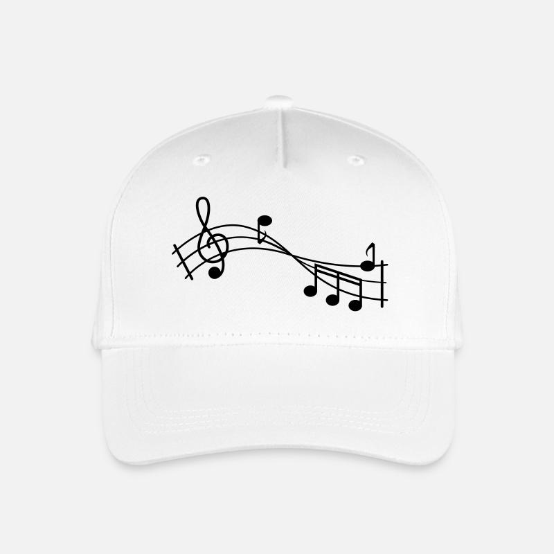 music note - Organic Kids’ Baseball Cap - white