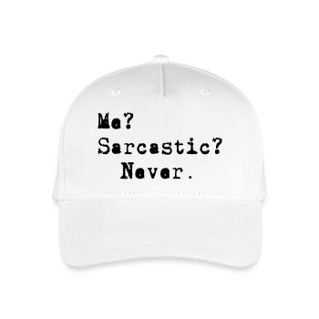 Me? Sarcastic? - Never. - Organic Kids’ Baseball Cap - white - Front