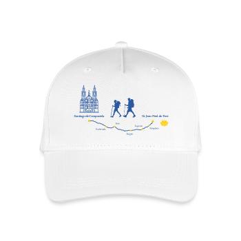 Buen Camino Santiago Route Frances - Kinder Bio Basecap - Weiß - Vorne