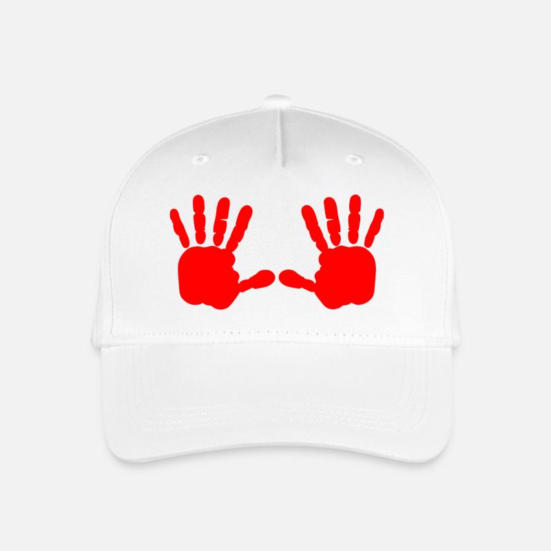 Iran - Rote hand - blut hand - Kinder Bio Basecap - Weiß
