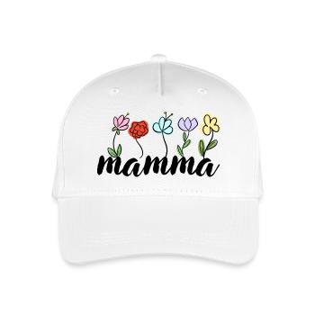 Mamma - Blumen Muttertag Mutter - Kinder Bio Basecap - Weiß - Vorne