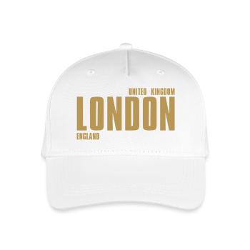 Londoner Goldschrift - Kinder Bio Basecap - Weiß - Vorne