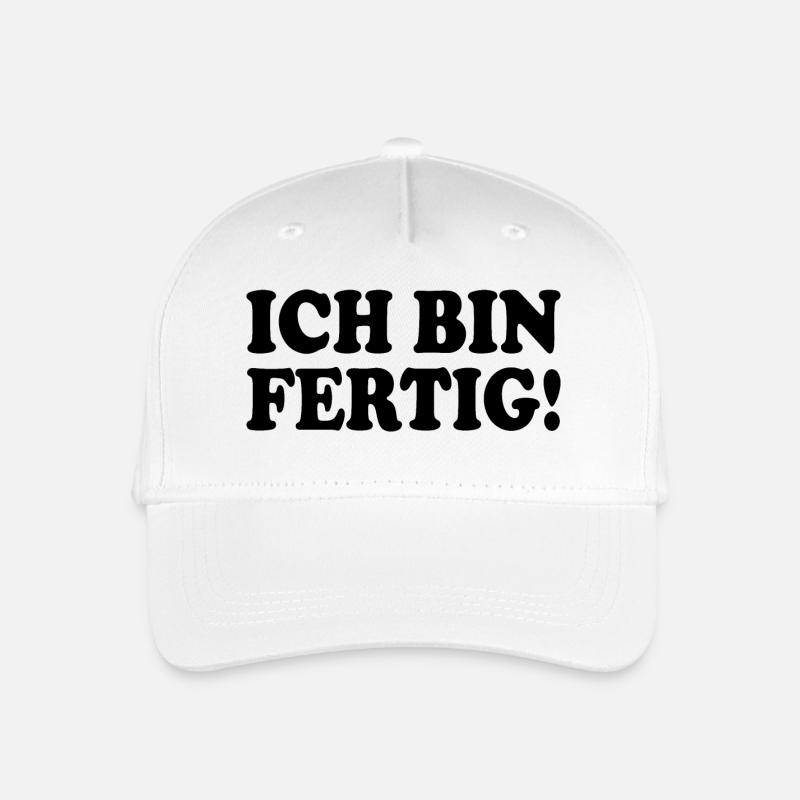Ich bin fertig - Kinder Bio Basecap - Weiß