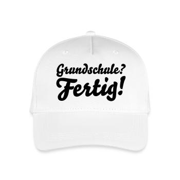 fertig grundschule - Kinder Bio Basecap - Weiß - Vorne