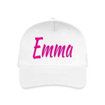 Emma - Kinder Bio Basecap - Weiß - Vorne