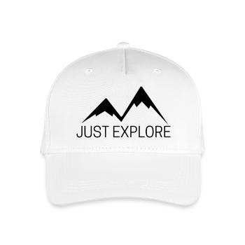 JUST EXPLORE - Casquette de baseball bio Enfant - blanc - Devant