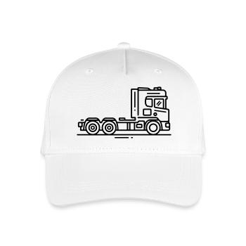 Laster Lkw Fahrzeug - Kinder Bio Basecap - Weiß - Vorne