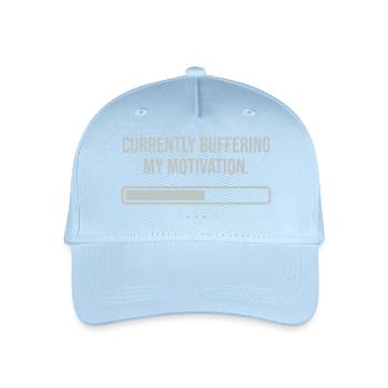 Currently buffering my motivation  - Kinder Bio Basecap - Hellblau - Vorne