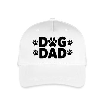 Hundepapa Pfotenabdruck fett - Kinder Bio Basecap - Weiß - Vorne