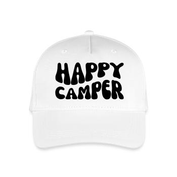Happy Camper - Kinder Bio Basecap - Weiß - Vorne