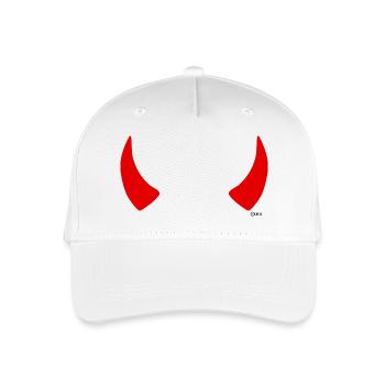 Rote Hörner - Kinder Bio Basecap - Weiß - Vorne