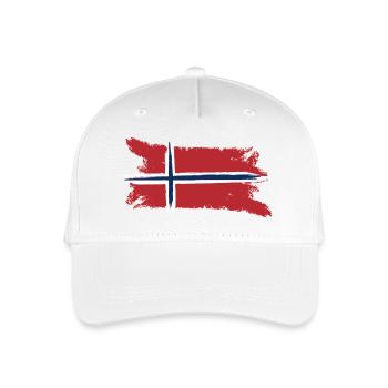 Norway Flag Scandinavia - Organic Kids’ Baseball Cap - white - Front
