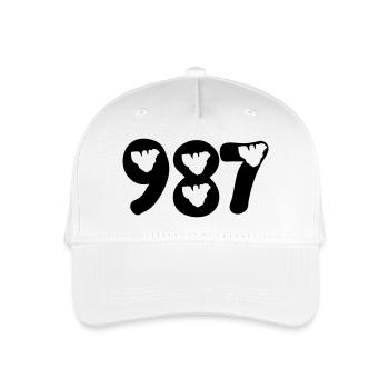 987 map tattoo moorea - Casquette de baseball bio Enfant - blanc - Devant