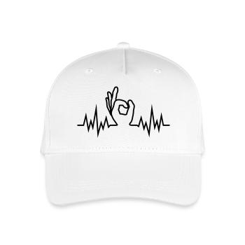 Wave-Finger-Hole - Kinder Bio Basecap - Weiß - Vorne