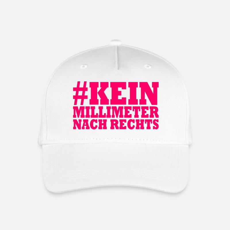 kein millimeter nach rechts - Kinder Bio Basecap - Weiß