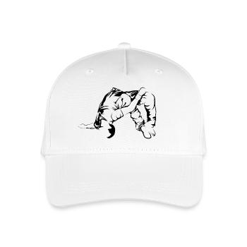 backflip somersault freerunner parkour Sport Athlete - Organic Kids’ Baseball Cap - white - Front