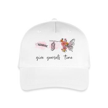 Gib dir Zeit - Kinder Bio Basecap - Weiß - Vorne