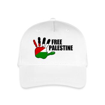 Free palestine - Organic Kids’ Baseball Cap - white - Front