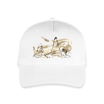 Mountains Landscape / Ink Mountain - Organic Kids’ Baseball Cap - white - Front
