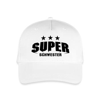 Super Schwester - Kinder Bio Basecap - Weiß - Vorne