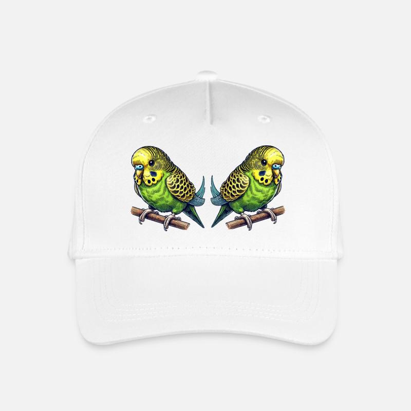 wellensittich 2 - Kinder Bio Basecap - Weiß