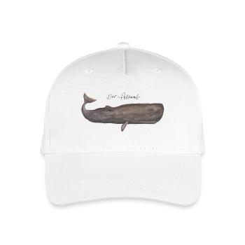 Der Pottwal Aquarell - Kinder Bio Basecap - Weiß - Vorne