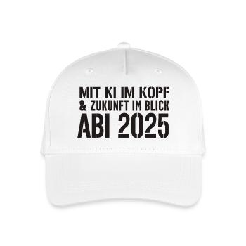 Abi KI 2025 - Kinder Bio Basecap - Weiß - Vorne