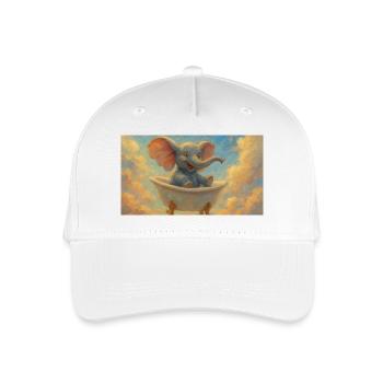 Elefantenbad im Himmel - Kinder Bio Basecap - Weiß - Vorne