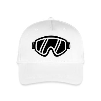 Ski goggles - Organic Kids’ Baseball Cap - white - Front