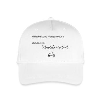 LIEBEVOLL Morgenroutine Roller - Kinder Bio Basecap - Weiß - Vorne