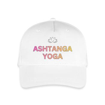 Ashtanga Yoga Gradient Schrift - Kinder Bio Basecap - Weiß - Vorne