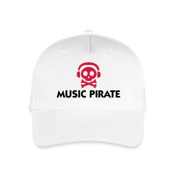 Music Pirate - Organic Kids’ Baseball Cap - white - Front