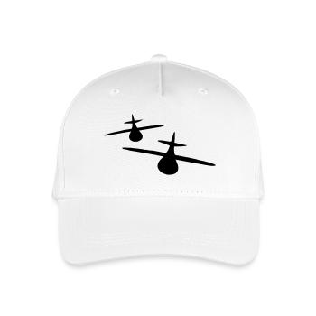 Zwei Flugzeuge - Kinder Bio Basecap - Weiß - Vorne