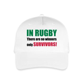 rugby - Kinder Bio Basecap - Weiß - Vorne