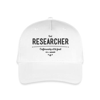 Bester Forscher - Handwerkskunst vom Feinsten - Kinder Bio Basecap - Weiß - Vorne